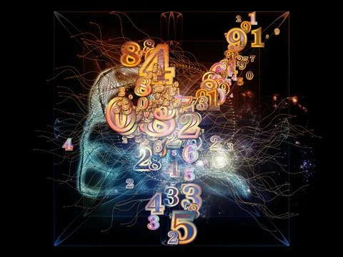 Processing Numbers Stock Illustration