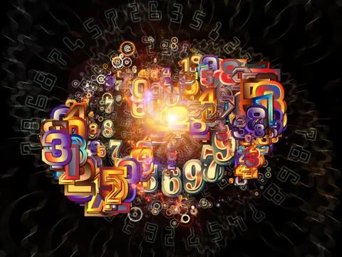 Processing Numbers Stock Illustration
