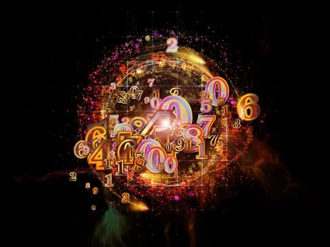 Processing Numbers Stock Illustration