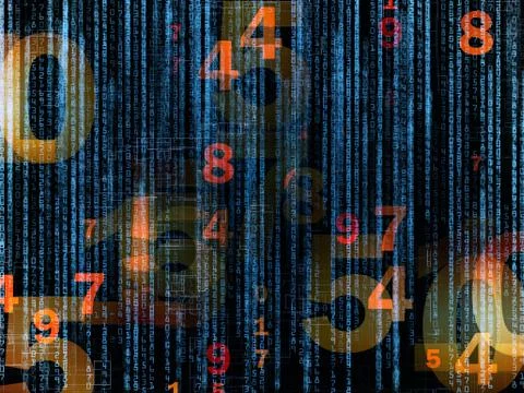 Processing Numbers Stock Illustration