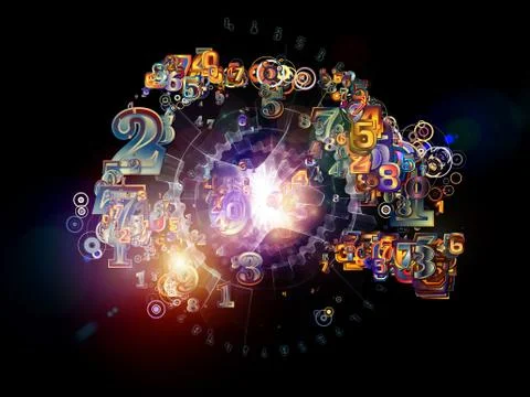 Processing Numbers Stock Illustration