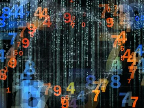 Processing Numbers Stock Illustration