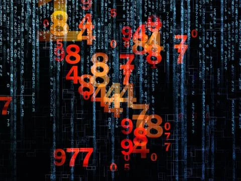 Processing Numbers イラスト素材