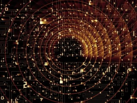 Processing Numbers Stock Illustration