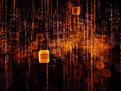 Processing Numbers Stock Illustration