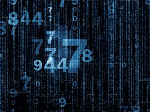 Processing Numbers Stock Illustration