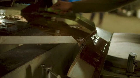 Processing nuts Stock Footage 211709303