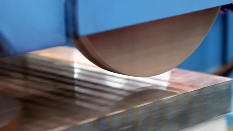 Processing of the part on a flat-grinding machine Stock Footage 154809726