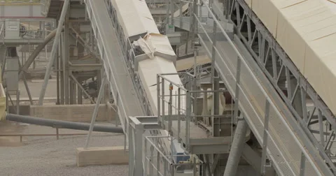 Processing Plant For Crushed Stone (4K) Stock Footage 61325830