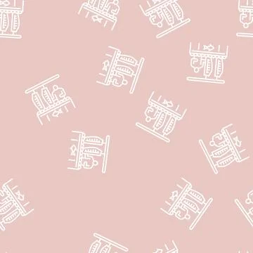 Processing plant salmon line seamless pattern Stock Illustration