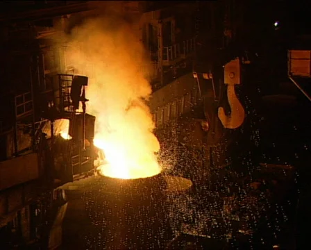 Processing plant.Metal melting Stock Footage 299616