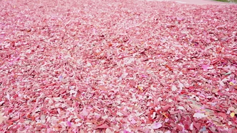 Processing of Plastic Waste, Low Density Polyethylene (LDPE) scrap. Stock Footage 248094840