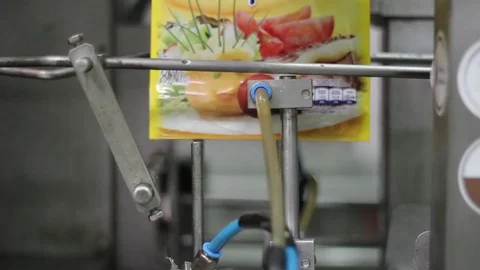 Processing product labels Stock Footage 77053640