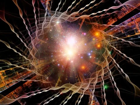 Processing Radial Fractal Texture 스톡 일러스트