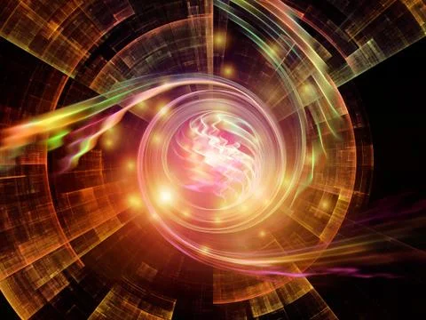 Processing Radial Fractal Texture Illustrazione stock