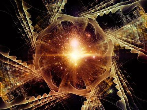 Processing Radial Fractal Texture 스톡 일러스트