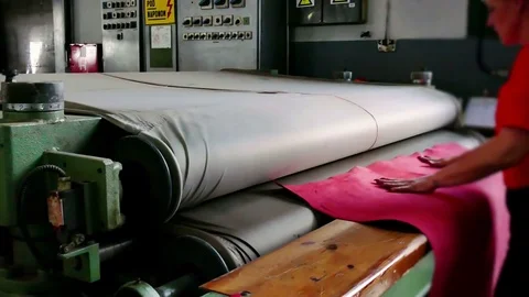 Processing of Raw Leather Stock Footage 77506829