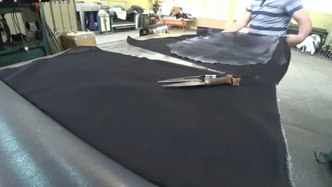 Processing Of Raw Leather Video stock 93969337