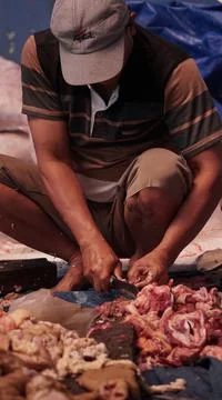 Processing Raw Meat Stock Photos