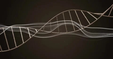 Processing scientific data, DNA strand and binary coding animation Stock Footage 305061738
