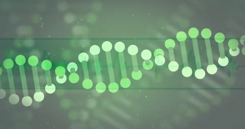 Processing scientific data, DNA strand intertwining with binary coding animation Stock Footage 305066053