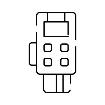 Processing secure credit card payment transaction icon Stock Illustration