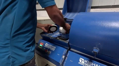 Processing soil inside the lab Stock Footage 283428537