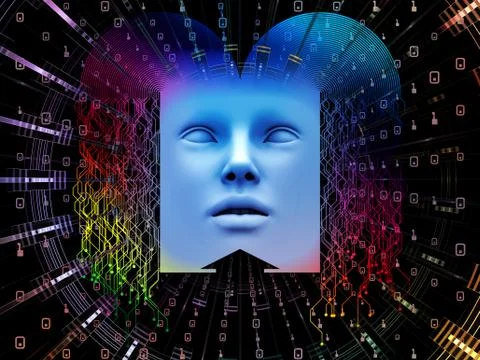 Processing Super Human AI 스톡 일러스트