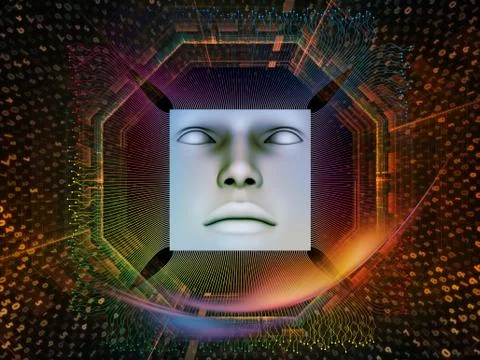 Processing Super Human AI Stock Illustration