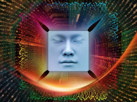 Processing Super Human AI イラスト素材