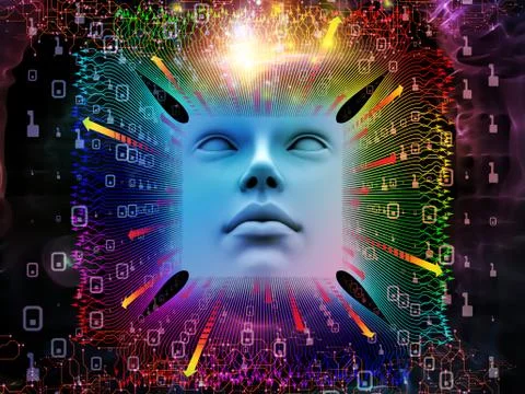 Processing Super Human AI Stock Illustration