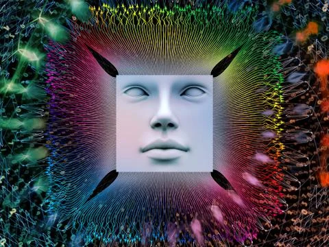 Processing Super Human AI Stock Illustration