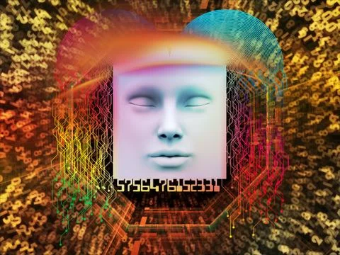 Processing Super Human AI Stock Illustration