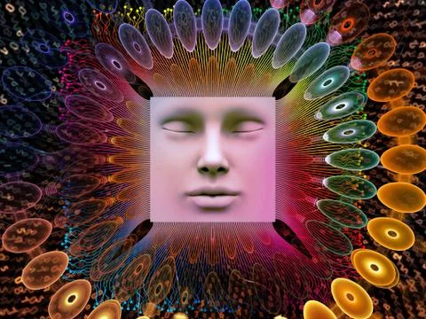 Processing Super Human AI 스톡 일러스트