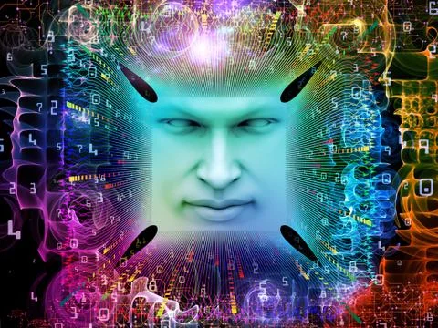 Processing Super Human AI Stock Illustration