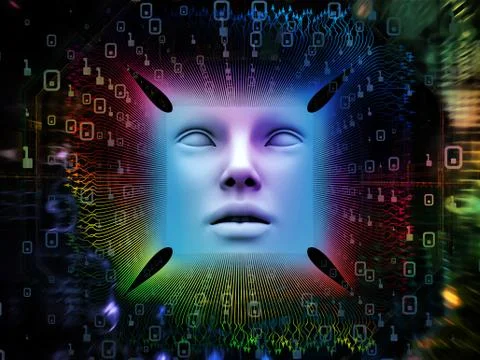 Processing Super Human AI Stock Illustration