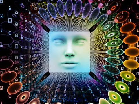 Processing Super Human AI 스톡 일러스트