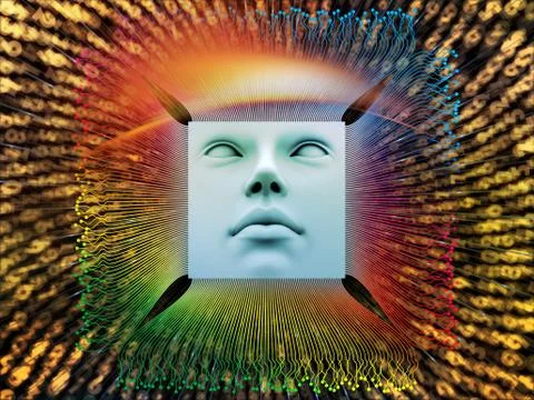 Processing Super Human AI イラスト素材