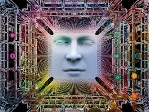 Processing Super Human AI イラスト素材