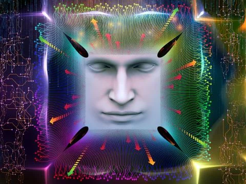 Processing Super Human AI Stock Illustration