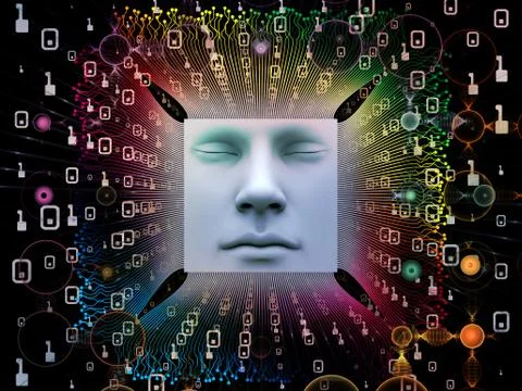 Processing Super Human AI Stock Illustration