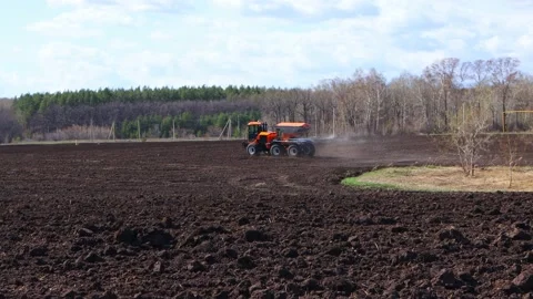Processing surface of earth for improved growth of crops Video stock 227574889