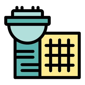 Processing tank with grid and pipes for industrial production Illustrazione stock