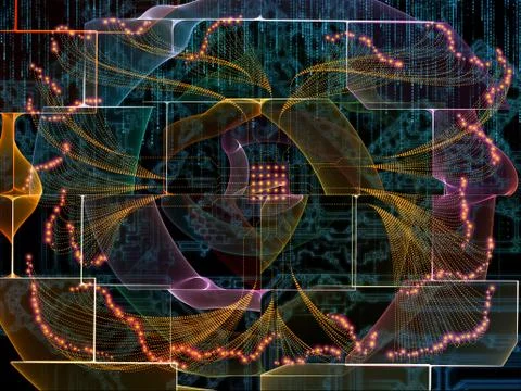 Processing Technology Links Illustrazione stock