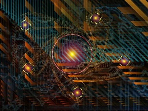 Processing Technology Links 스톡 일러스트