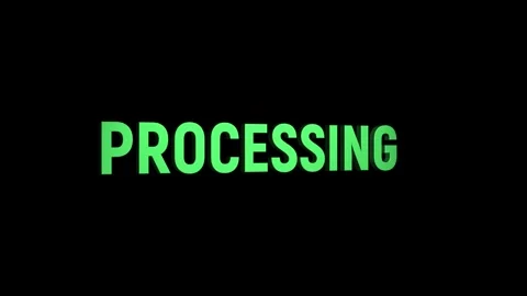 Processing text 3D word rotation animation video effect for trailer title Stock Footage 313715336