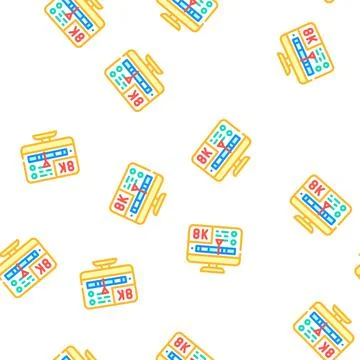 Processing video quality vector seamless pattern Stock Illustration