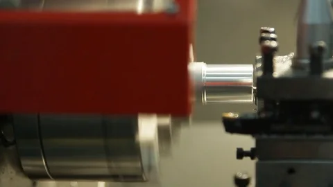 The processing of vrnfkbstkrzhk billets on the lathe is being processed. Metal s Stock Footage 84785467