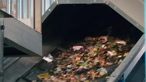 Processing of waste, garbage. Urban landfill. Sorting. Stock Footage 82087156