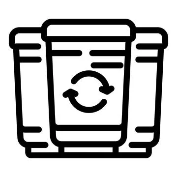 Processing waste materials icon outline vector. Trash recycling Stock Illustration